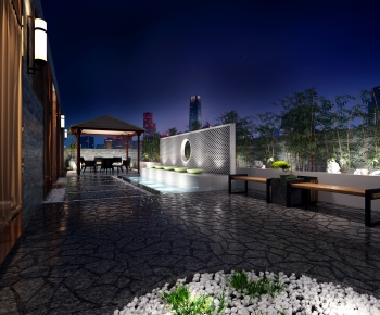 New Chinese Style Courtyard/landscape-ID:887622124