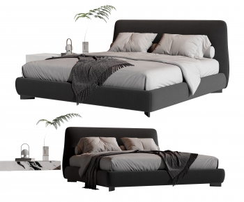 Modern Double Bed-ID:538237098