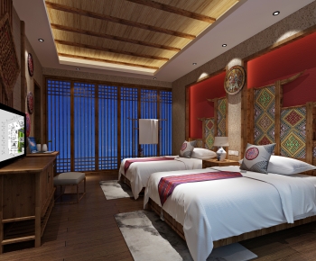 New Chinese Style Bedroom-ID:632169293