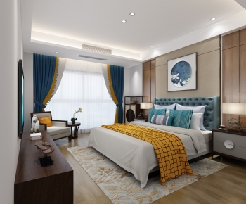 New Chinese Style Bedroom-ID:264409077