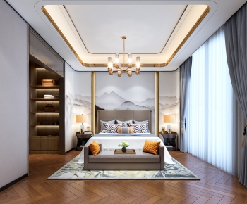 New Chinese Style Bedroom-ID:824029422