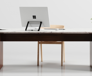 Modern Computer Desk And Chair-ID:604827883