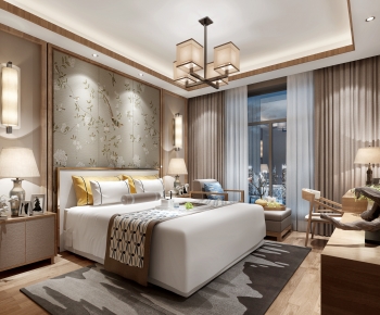 New Chinese Style Bedroom-ID:513670412