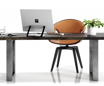 Modern Computer Desk And Chair-ID:506000562