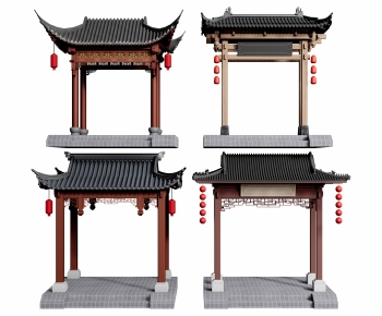 Chinese Style Ancient Architectural Buildings-ID:630958085