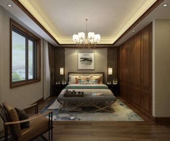 New Chinese Style Bedroom-ID:454984909