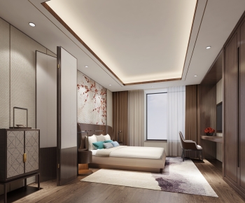 New Chinese Style Bedroom-ID:963634013