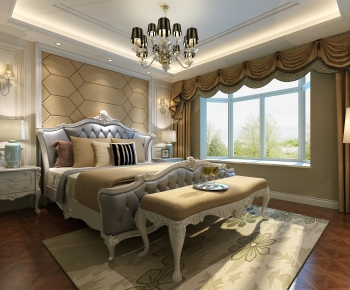 European Style New Classical Style Bedroom-ID:180442098