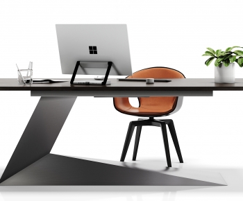 Modern Computer Desk And Chair-ID:500668053