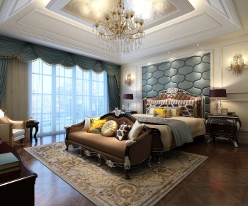 European Style New Classical Style Bedroom-ID:326267008