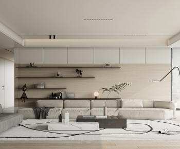 Modern Wabi-sabi Style A Living Room-ID:418484935