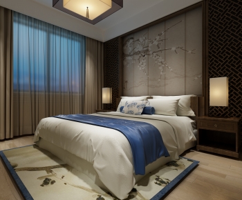 New Chinese Style Bedroom-ID:666382071