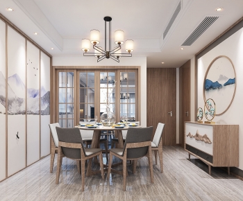 New Chinese Style Dining Room-ID:475711119