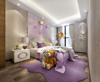 Simple European Style Girl's Room Daughter's Room-ID:598049277
