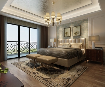 European Style New Classical Style Bedroom-ID:224597936