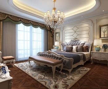 European Style New Classical Style Bedroom-ID:280599632