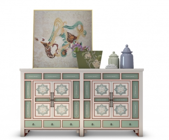 Mediterranean Style Decorative Cabinet-ID:890506034