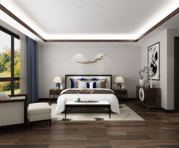 New Chinese Style Bedroom-ID:596076013