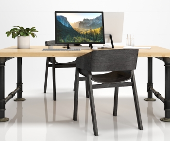 Modern Computer Desk And Chair-ID:926173936