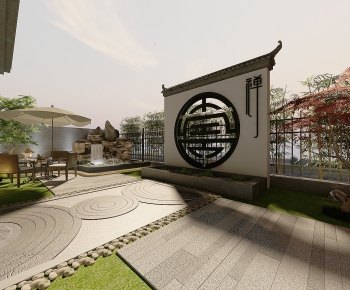 Modern New Chinese Style Courtyard/landscape-ID:482631925
