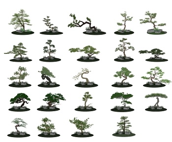 新中式造型松树-ID:1424386