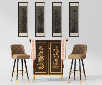 New Chinese Style Side Cabinet/Entrance Cabinet-ID:576838029