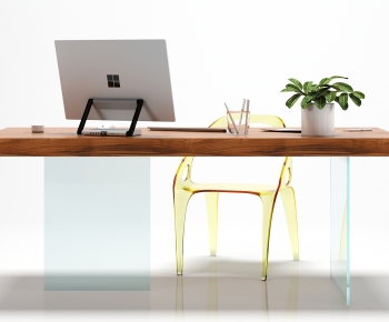 Modern Computer Desk And Chair-ID:158419646