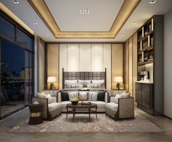 New Chinese Style Bedroom-ID:620172982