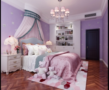 Simple European Style Girl's Room Daughter's Room-ID:888879061