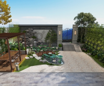 New Chinese Style Courtyard/landscape-ID:746928937