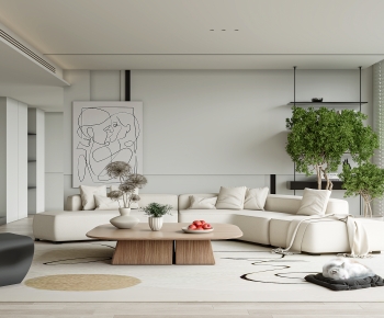 Modern Wabi-sabi Style A Living Room-ID:534885884