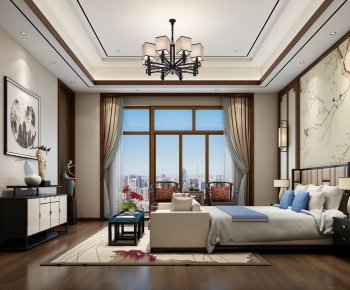 New Chinese Style Bedroom-ID:696263072