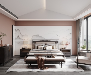 New Chinese Style Bedroom-ID:205773126