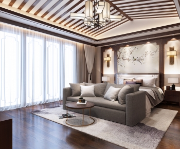 New Chinese Style Bedroom-ID:264116051