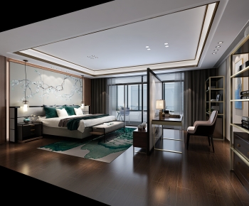 New Chinese Style Bedroom-ID:963649032