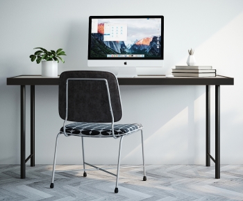 Modern Computer Desk And Chair-ID:195677048