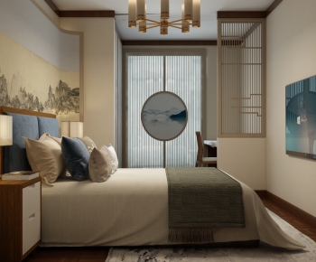 New Chinese Style Bedroom-ID:996409891