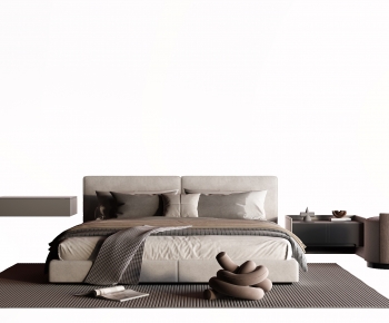 Modern Double Bed-ID:601861009