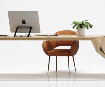 Modern Computer Desk And Chair-ID:271224023