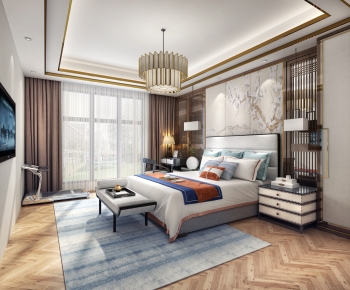 New Chinese Style Bedroom-ID:155877111