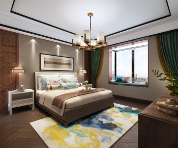 New Chinese Style Bedroom-ID:357017993