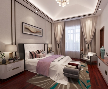 New Chinese Style Bedroom-ID:532686959