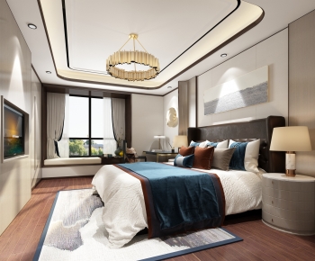 New Chinese Style Bedroom-ID:650346043