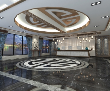 New Chinese Style Lobby Hall-ID:558229925