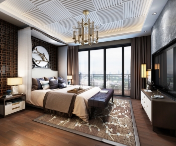 New Chinese Style Bedroom-ID:787249091