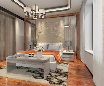 New Chinese Style Bedroom-ID:523557905