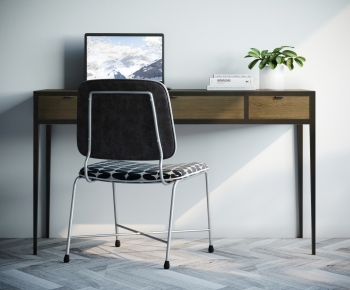 Modern Computer Desk And Chair-ID:922749085