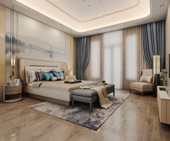 New Chinese Style Bedroom-ID:927545075