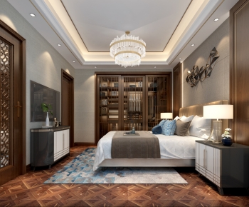 New Chinese Style Bedroom-ID:651829212