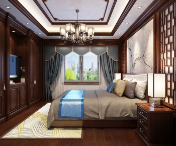 New Chinese Style Bedroom-ID:461255078